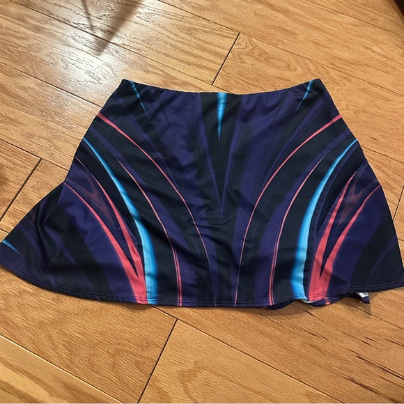 Lucky in Love Vibrant Purple and Blue Skirt Tennis Skirt - Picture 4 of 6